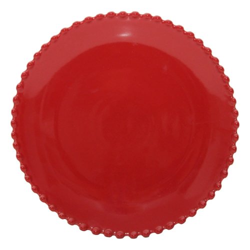 Farfurie din gresie pentru desert Costa Nova Pearlrubi, ø 22 cm, roșu rubin
