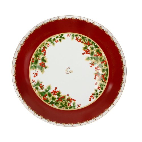 Farfurie din porțelan cu motive de Crăciun Brandani Le Bacche, ⌀ 30,5 cm