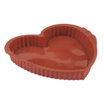 Formă din silicon pentru prăjitură în formă de inimă Metaltex, 24 x 23 cm