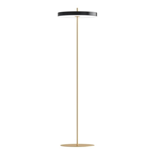 Lampadar negru LED cu intensitate reglabilă cu abajur din metal (înălțime 151 cm) Asteria Floor – UMAGE
