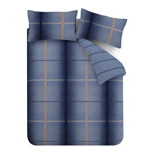 Lenjerie de pat albastru-închis din flanelă pentru pat de o persoană 135x200 cm Melrose – Catherine Lansfield