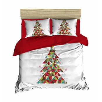 Pearl Home - Lenjerie de pat cu cearșaf christmas tree small, 200 x 220 cm