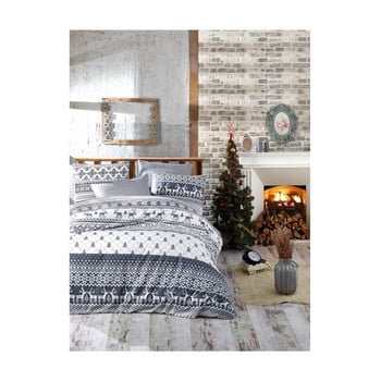 Nazenin Home - Lenjerie de pat cu cearșaf din bumbac alesia, 200 x 220 cm