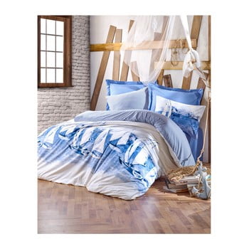 Cotton Box - Lenjerie de pat cu cearşaf din bumbac pantalon, 200 x 220 cm