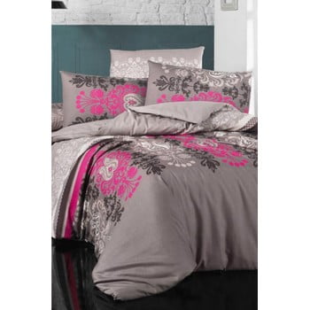 Lenjerie de pat cu cearșaf pentru pat dublu Pure Cotton Diana, 200 x 220 cm
