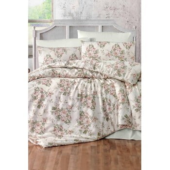 Lenjerie de pat cu cearșaf pentru pat dublu Pure Cotton Miray, 200 x 220 cm