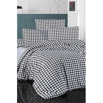 Lenjerie de pat cu cearșaf pentru pat dublu Pure Cotton Pearl, 200 x 220 cm