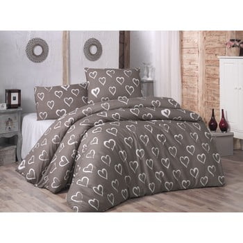 Eponj Home - Lenjerie de pat cu cearșaf și fețe de pernă hearts, 200 x 220 cm
