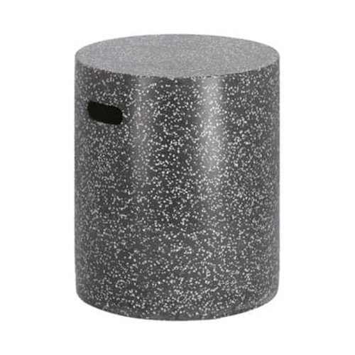 Masă auxiliară din beton La Forma Jenell, ⌀ 35 cm, negru