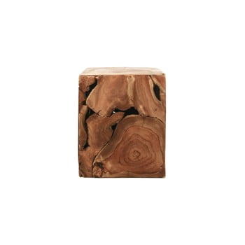 Măsuță din lemn de tec HSM collection Cube, 25 x 30 cm