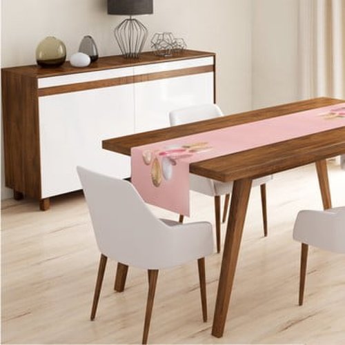 Napron pentru masă Minimalist Cushion Covers Pink Ballon, 140 x 45 cm