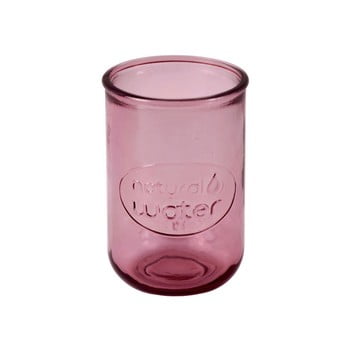 Pahar din sticlă reciclată Ego Dekor Water, 0,4 l, roz închis