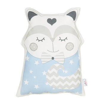Pernă din amestec de bumbac pentru copii Apolena Pillow Toy Smart Cat, 23 x 33 cm, albastru