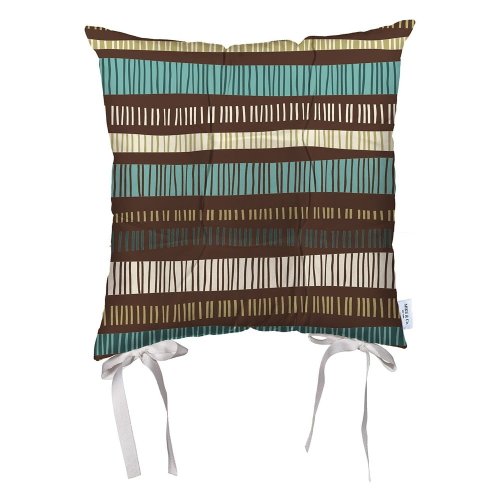 Pernă din microfibră pentru scaun Mike & Co. NEW YORK Jungle Stripes, 43 x 43 cm, maro