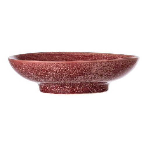 Platou din gresie ceramică Bloomingville Joelle, ø 25,5 cm, roșu