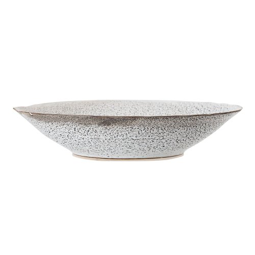 Platou din gresie ceramică Bloomingville Thea, ø 30 cm, alb-gri