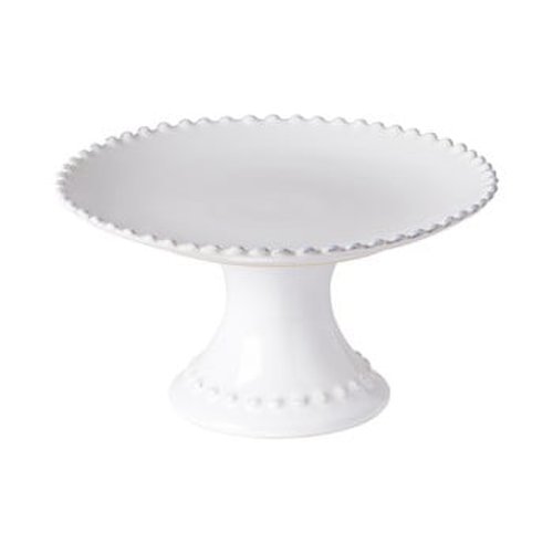Platou pentru prăjituri din gresie ceramică Costa Nova Pearl, ⌀ 22 cm, alb