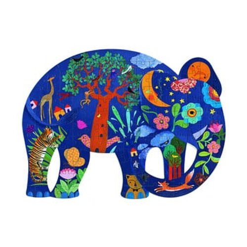 Puzzle cu 150 de piese pentru copii Djeco Elephant
