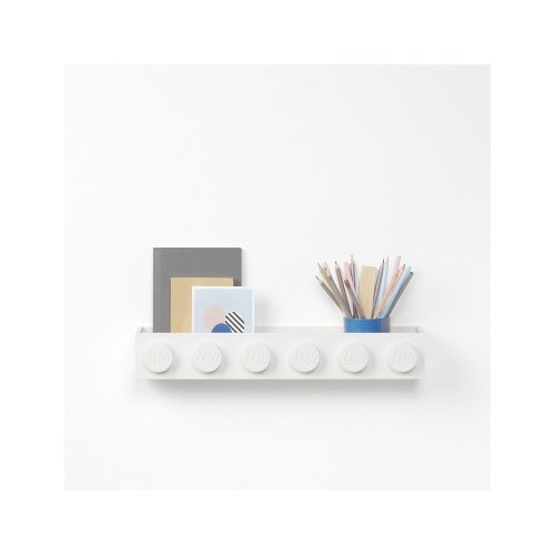 Raft de perete pentru copii LEGO® Sleek, alb