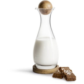 Recipient din sticlă pentru lapte Sagaform Nature, 300 ml