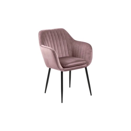 Scaun de dining cu bază metalică loomi.design Emilia, roz