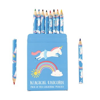 Set 10 creioane în husă cu model cu unicorn Rex London