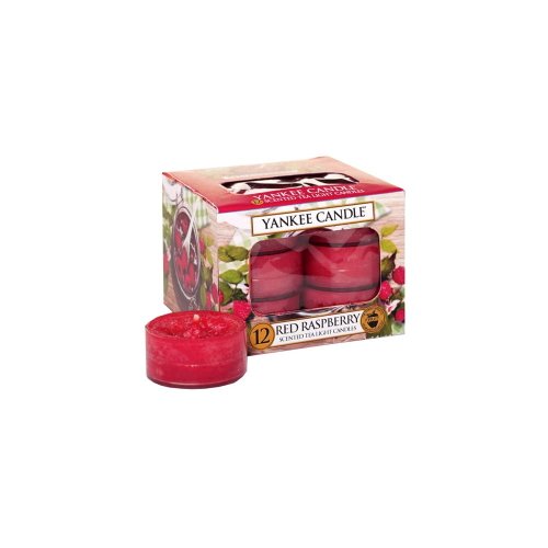 Set 12 lumânări parfumate Yankee Candle Red Raspberry, timp de ardere 4 h