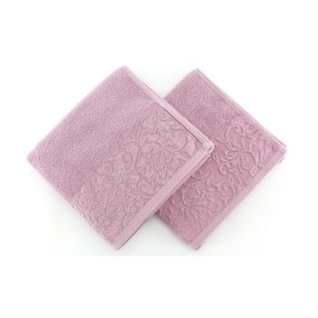 Soft Kiss - Set 2 prosoape burumcuk dusty, 50 x 90 cm, roz