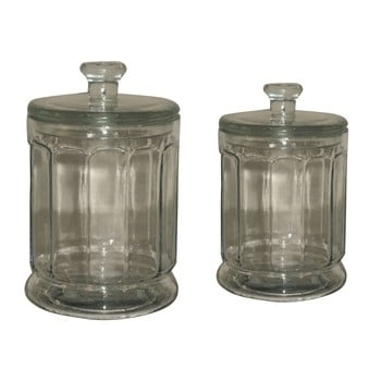 Set 2 recipiente din stică Antic Line Jar