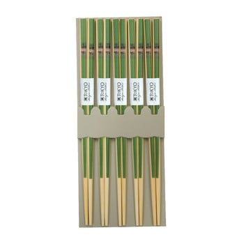Set 5 bețișoare din bambus Tokyo Design Studio, verde
