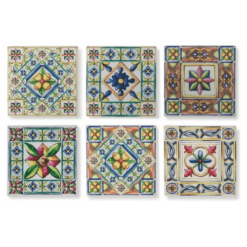 Set 6 suporturi pentru pahare din ceramică Villa d'Este Costiera