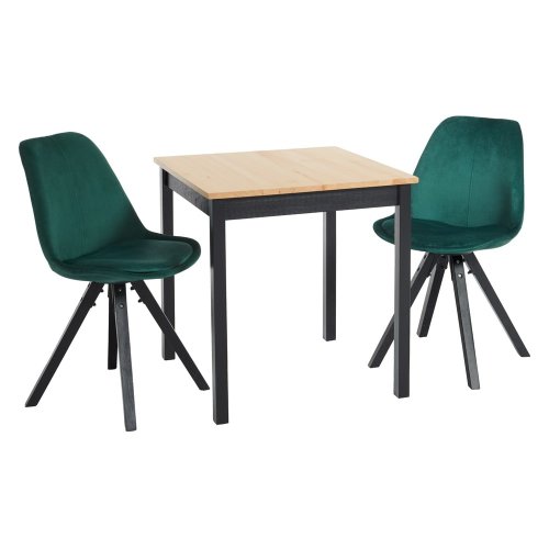 Set dining loomi.design cu masă Sydney și scaune Dima, verde