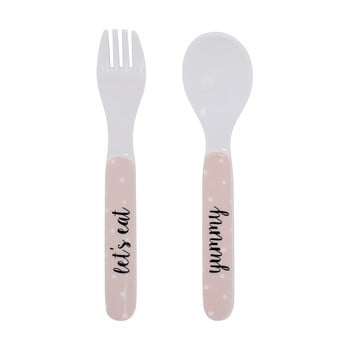 Set furculiță și lingură din melamină pentru copii bloomingville nelly