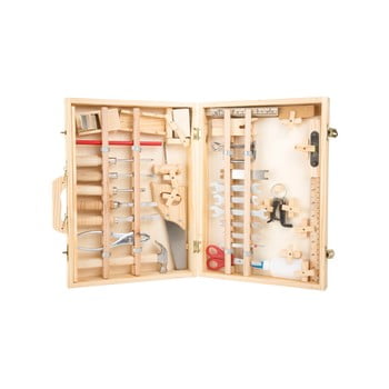 Set unelte și cutie din lemn pentru copii Legler Deluxe