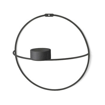 Unknown - Sfeșnic de perete circle, ø 21 cm, negru