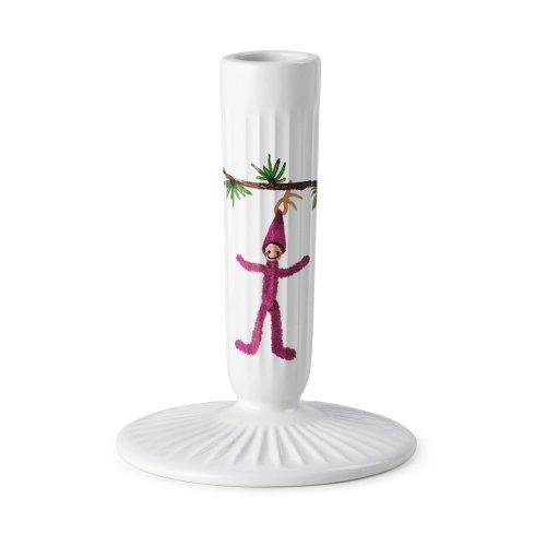 Kähler Design - Sfeșnic din ceramică pentru lumânări de crăciun kähler, ø 9,5 cm, alb