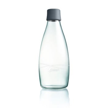 Sticlă cu garanție pe viață ReTap, 800 ml, gri