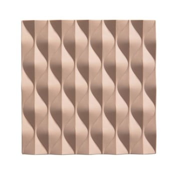 Suport din silicon pentru oale fierbinți Zone Origami Wave, bej
