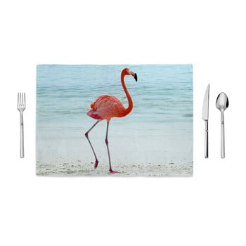 Homedebleu - Suport farfurie home de bleu beach flamingo, 35 x 49 cm