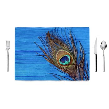 Homedebleu - Suport farfurie home de bleu tropical peacock, 35 x 49 cm