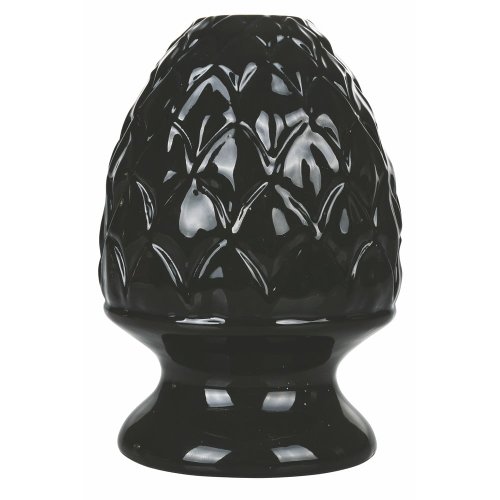 Suport lumânări de crăciun din ceramică Villa D'este pigna porta, negru