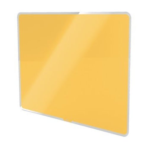 Tablă magnetică din sticlă leitz cosy, 80 x 60 cm, galben