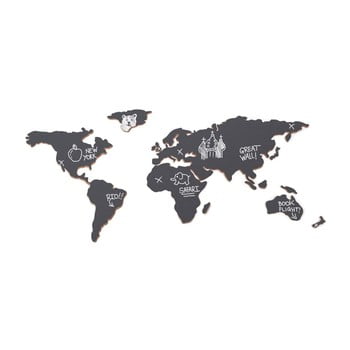 Tablă pentru perete în formă de harta lumii