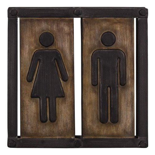 Tăbliță indicatoare pentru toaletă Antic Line, 21,5 x 21,5 cm