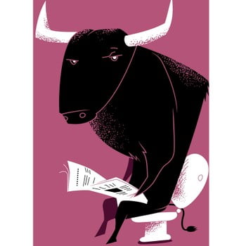 Homemania - Tablou bull, 45 x 70 cm