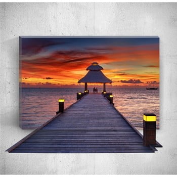 Tablou de perete 3D Mosticx Sunset Dock, 40 x 60 cm