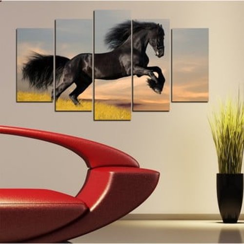 Tablou din mai multe piese Insigne Horse Shape, 102 x 60 cm