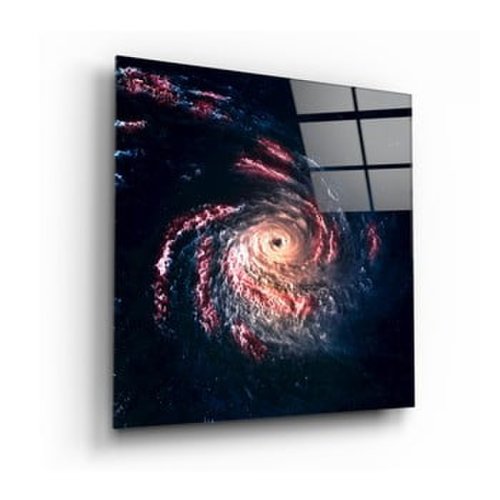 Tablou din sticlă Insigne Black Hole, 40 x 40 cm
