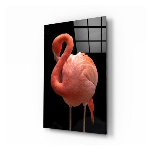 Tablou din sticlă Insigne Flamingo