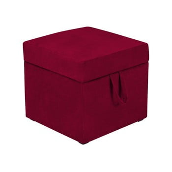 Taburet cu spațiu pentru depozitare KICOTI Cube, roșu